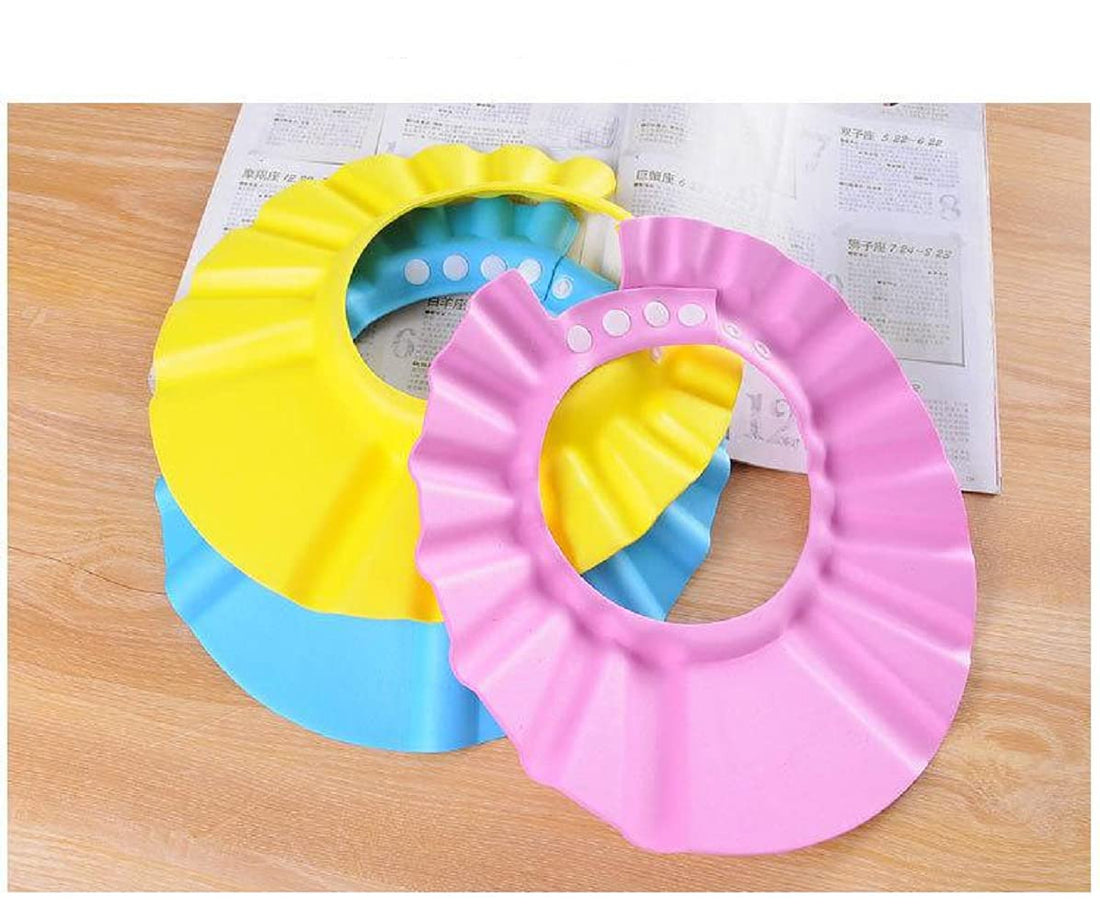 SWARG Baby Safe Shampoo Shower Bathing Protection Soft Shower Cap Hat Wash Hair Shield for Children Kids to Keep The Water Out of Their Eyes & Face