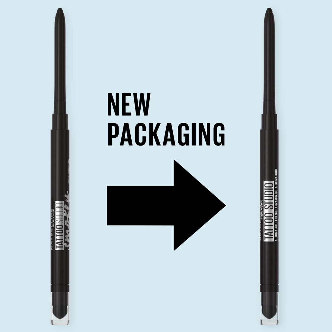 Maybelline Tattoo Studio Automatic Gel Pencil Waterproof Eyeliner, Blendable, Smudge Resistant, Matte Eyeliner For Up To 36HR Wear, Midnight Mocha (Smokey Gray), Packaging May Vary