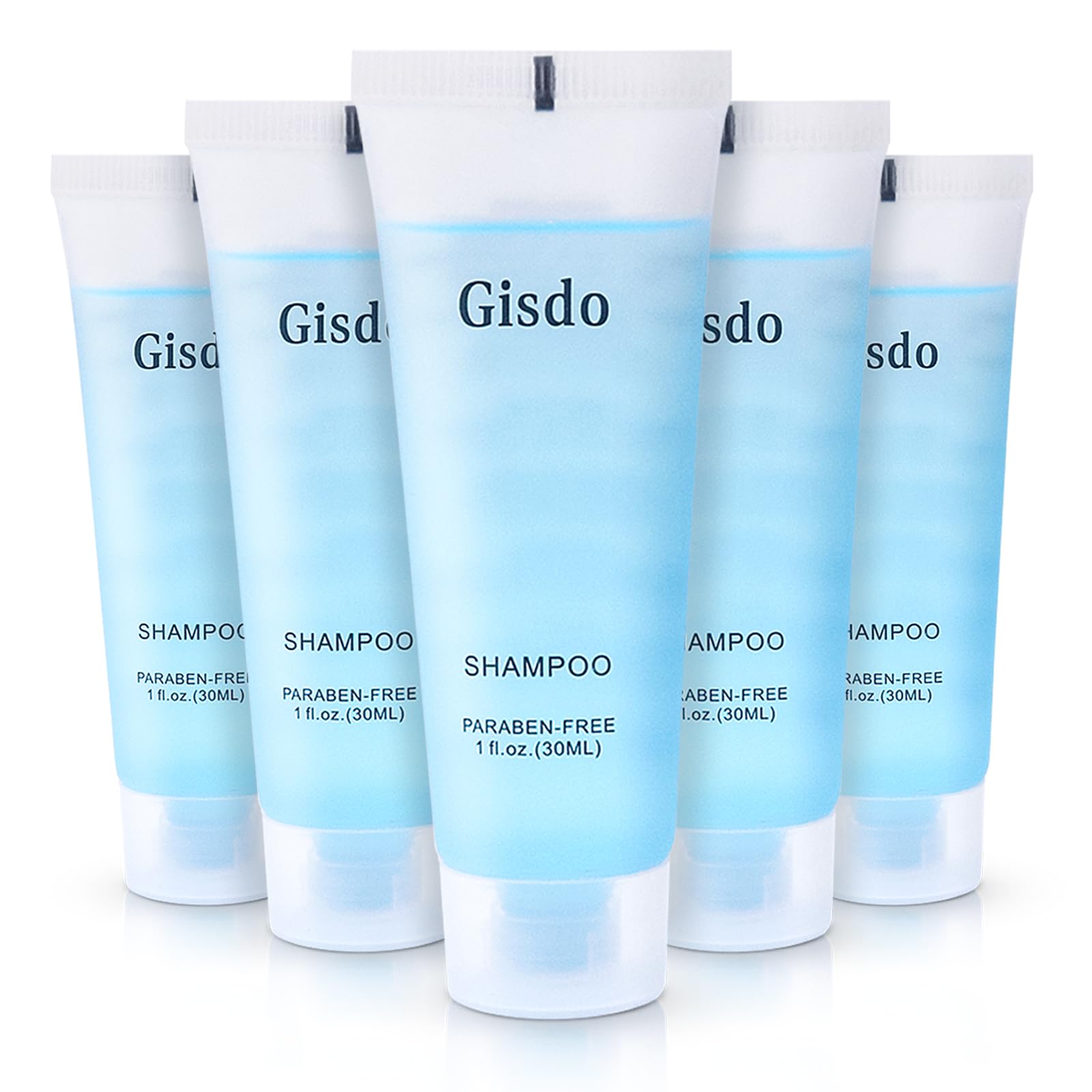 Gisdo 50 Pack Travel Size Shampoo Bulk, 30mL, 1 oz Hotel Shampoo Supplies for Guests, AirBnB Essentials, Travel Size Toiletries Bulk