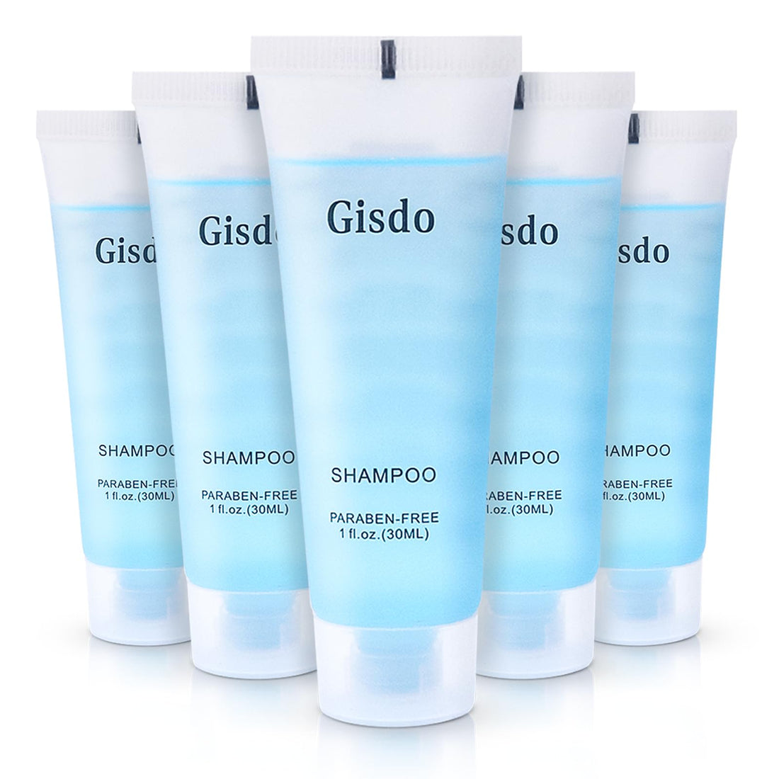 Gisdo 50 Pack Travel Size Shampoo Bulk, 30mL, 1 oz Hotel Shampoo Supplies for Guests, AirBnB Essentials, Travel Size Toiletries Bulk