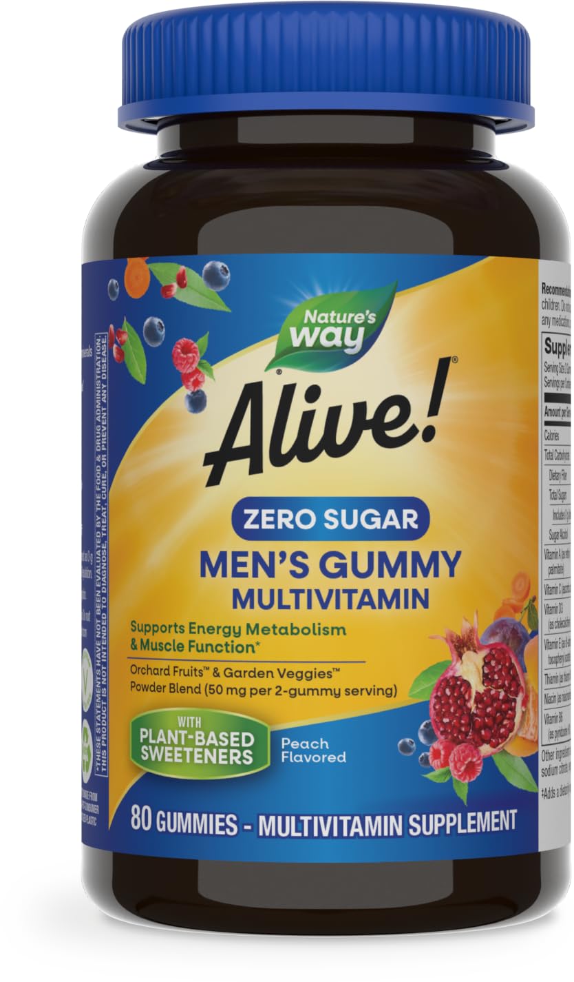 Nature’s Way Alive! Zero Sugar Men's Multi Gummy 80 Count