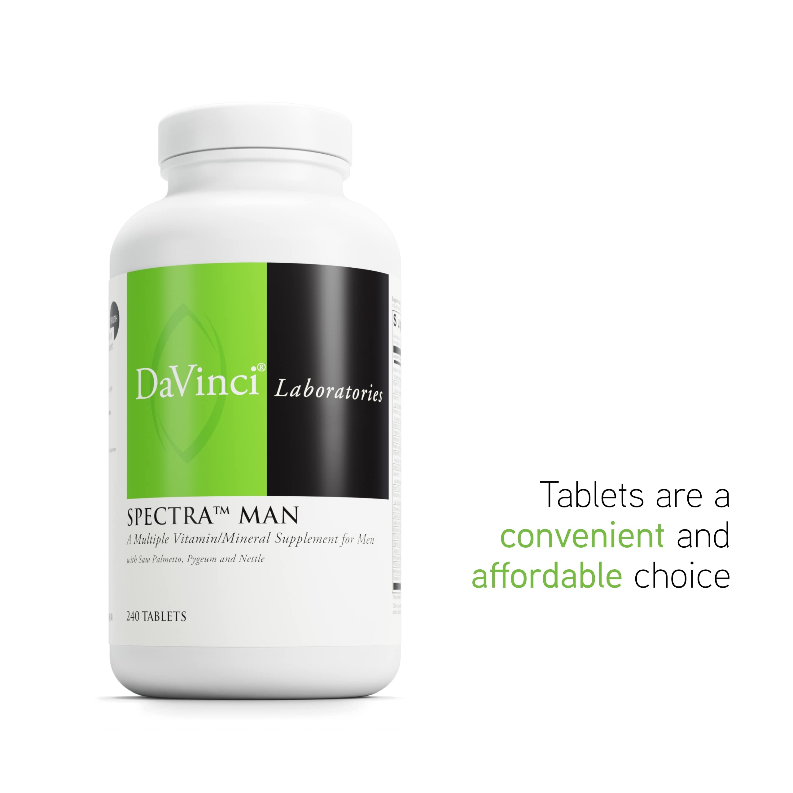 DAVINCI Labs Spectra Man - Dietary Supplement to Support Immune System Function and Men's Unique Needs - with Vitamins, Minerals, Amino Acids, Herbs, Digestive Enzymes and Fatty Acids - 240 Tablets