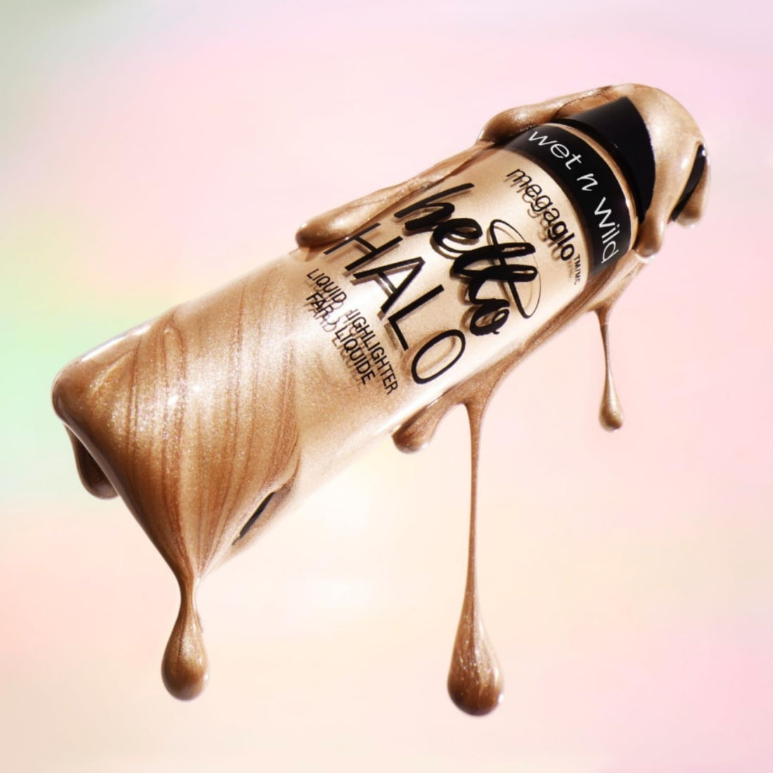 wet n wild MegaGlo Hello Halo Liquid Highlighter Makeup, Shimmer, Rose Gold Halo, Goodbye