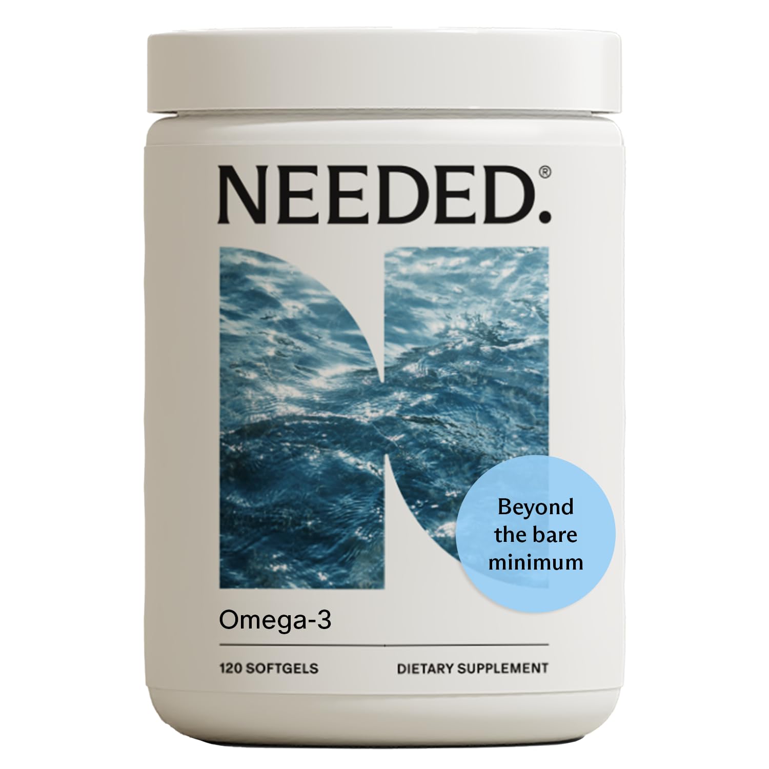 Needed. Prenatal Omega-3 - High Potency Dose of Sustainably Sourced Fish Oil, 1000mg DHA, 1000mg EPA, Encased in a Gelatin-Free, Plant-Based Softgel Shell, Daily 4 Softgel Dose, 30-Day Supply