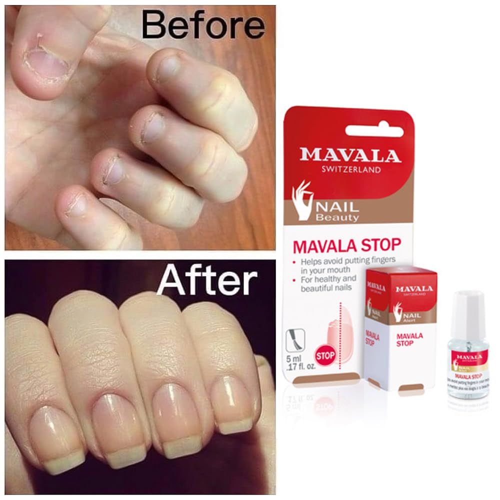 Mavala Stop Deterrent Nail Polish Treatment | Nail Care to Help Stop Putting Fingers In Your Mouth | Bitter Taste| Easy Application | For Ages 3+ | 0.17 oz