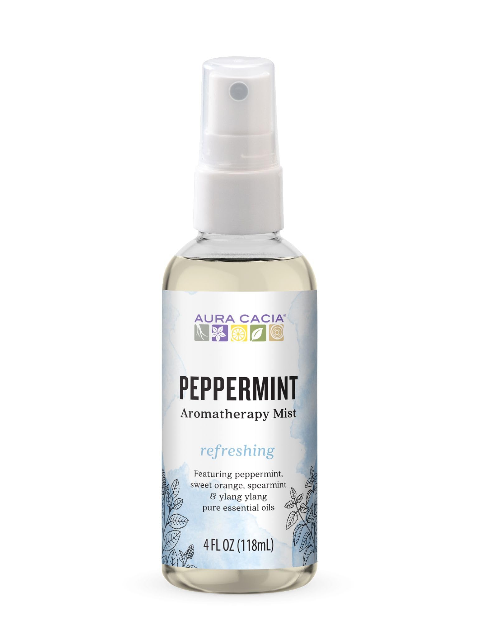 Aura Cacia Room and Body Mist, Refreshing Peppermint, 4 Fluid Ounce