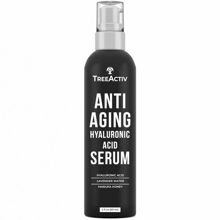 Anti-Aging Hyaluronic Acid Serum for Face 2 oz, Hydrating Wrinkle Repair Serum for Skin Care, Pure Hyaluronic Acid Face Serum for Women, Oil-Free Anti-Aging Serum for Advanced Skin Repair TreeActiv