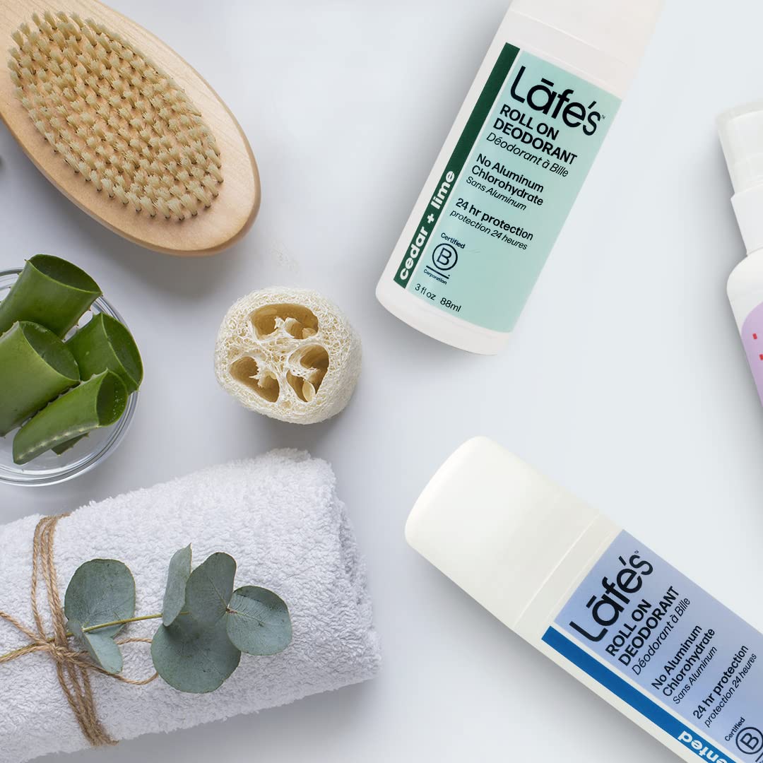 Lafe's Fresh Roll On Deodorant (Pack of 2) With Cedar, Sage, and Aloe Vera, 2.5 oz Each