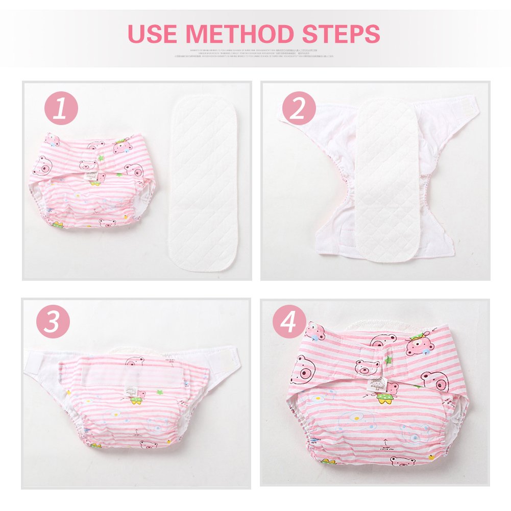 10PCS Reusable Nappy Liners - Adult Washable Layers Soft Incontinence Cloth Diaper Insert Liner Nappy Pad Baby Cotton Fiber Inserts for Cloth Diapers (6 Layers)