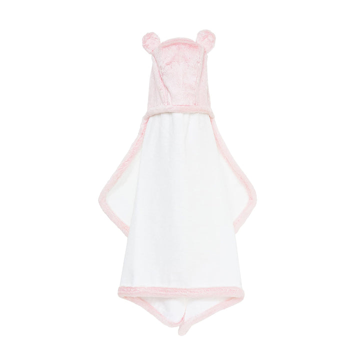 Little Giraffe Luxe Baby Towel with Ears, 24 x 41, Pink