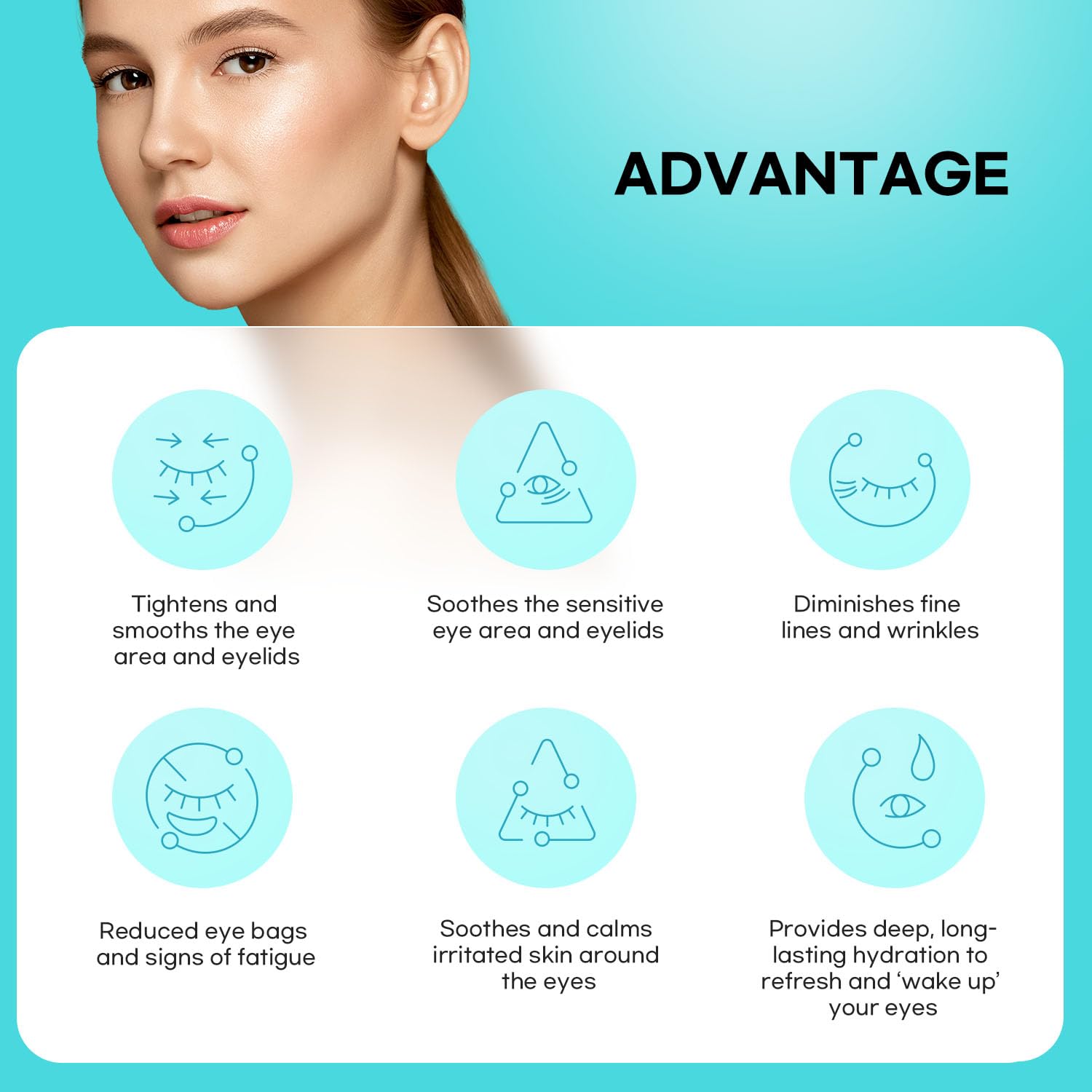 SLIKDERMIS Retinol Eye Cream for Dark Circles: Under Eye Cream for Reduce Wrinkles and Puffiness Lines Anti Aging - Eye Care Advanced Formula Night Cream 30ml