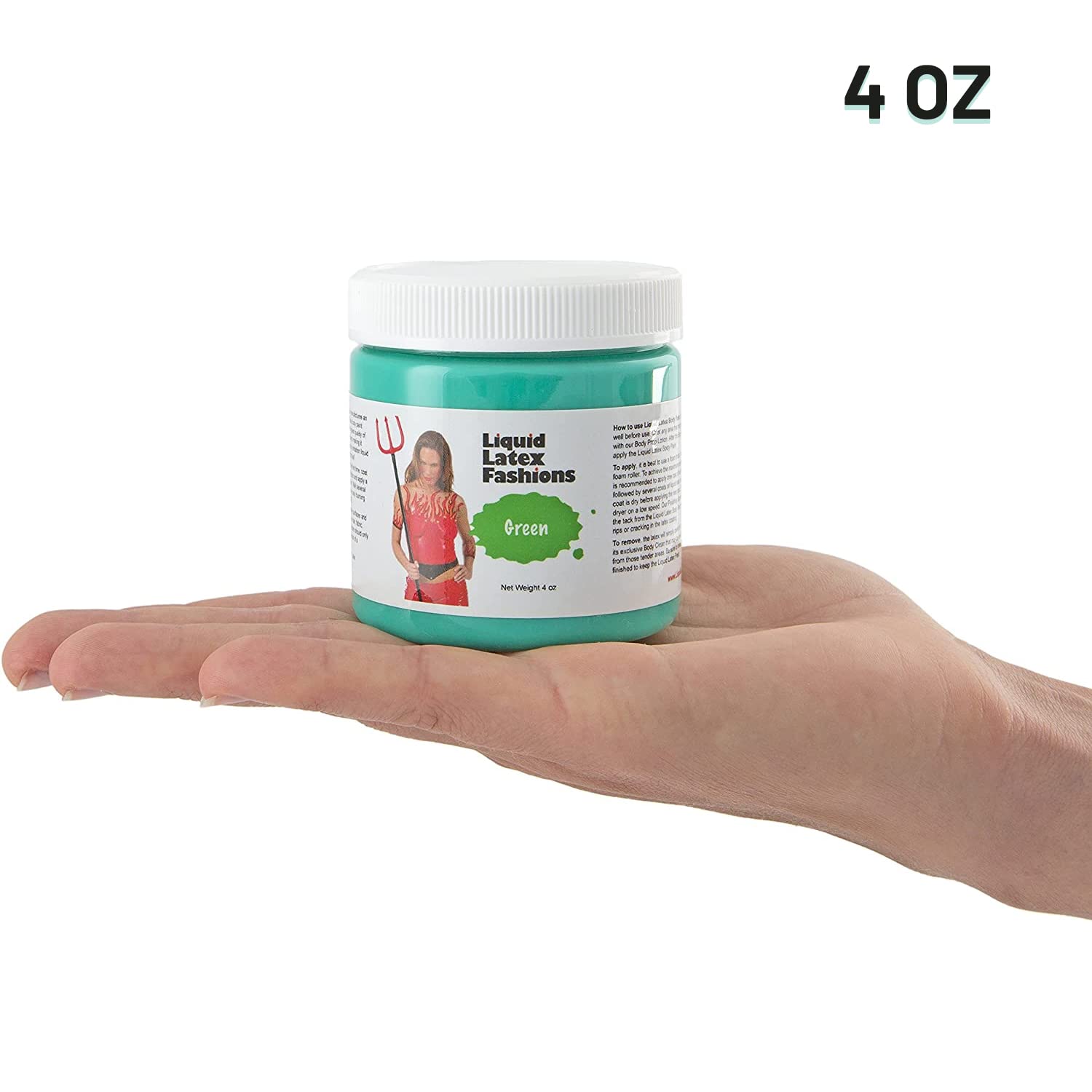 Ammonia Free Liquid Latex Body Paint - 4oz Green