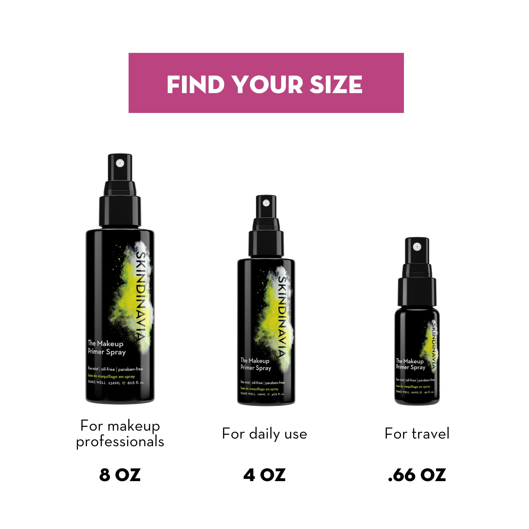 Skindinavia The Makeup Primer Spray, Oil Control, 4 Fluid Ounce