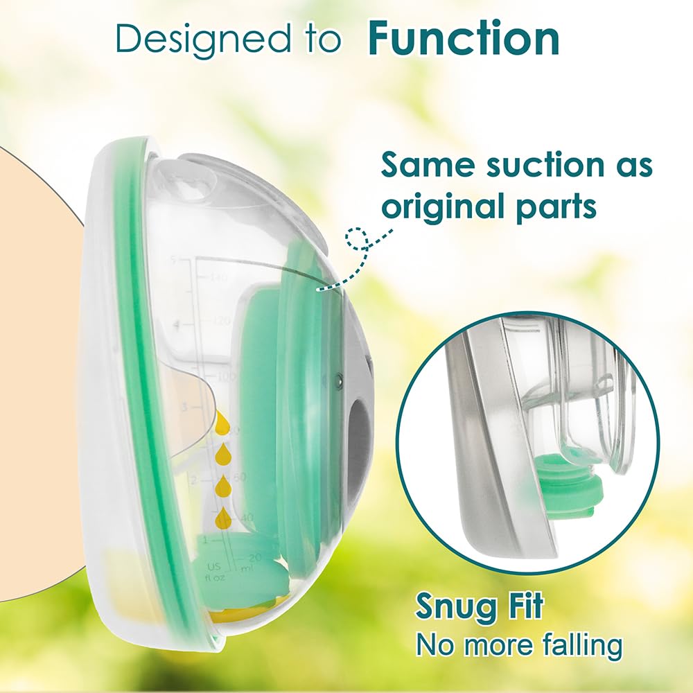 Nenesupply 4pc Duckbill Valves Compatible with Elvie Stride Pump Parts Replacement Parts Breast Pump Parts Momcozy Tsrete Wearable Pumps Spectra CaraCup Not Original Elvie Pump Parts Accessories