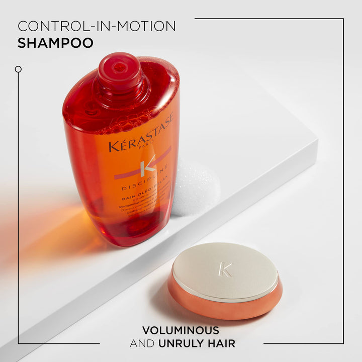 KÉRASTASE Discipline Oleo-Relax Shampoo, Oil-infused Anti-Frizz Shampoo, Moisturizes and Protects Hair, Reduces Tangling with Shorea butter and Coconut Oil for All Hair Types, 8.5 Fl Oz