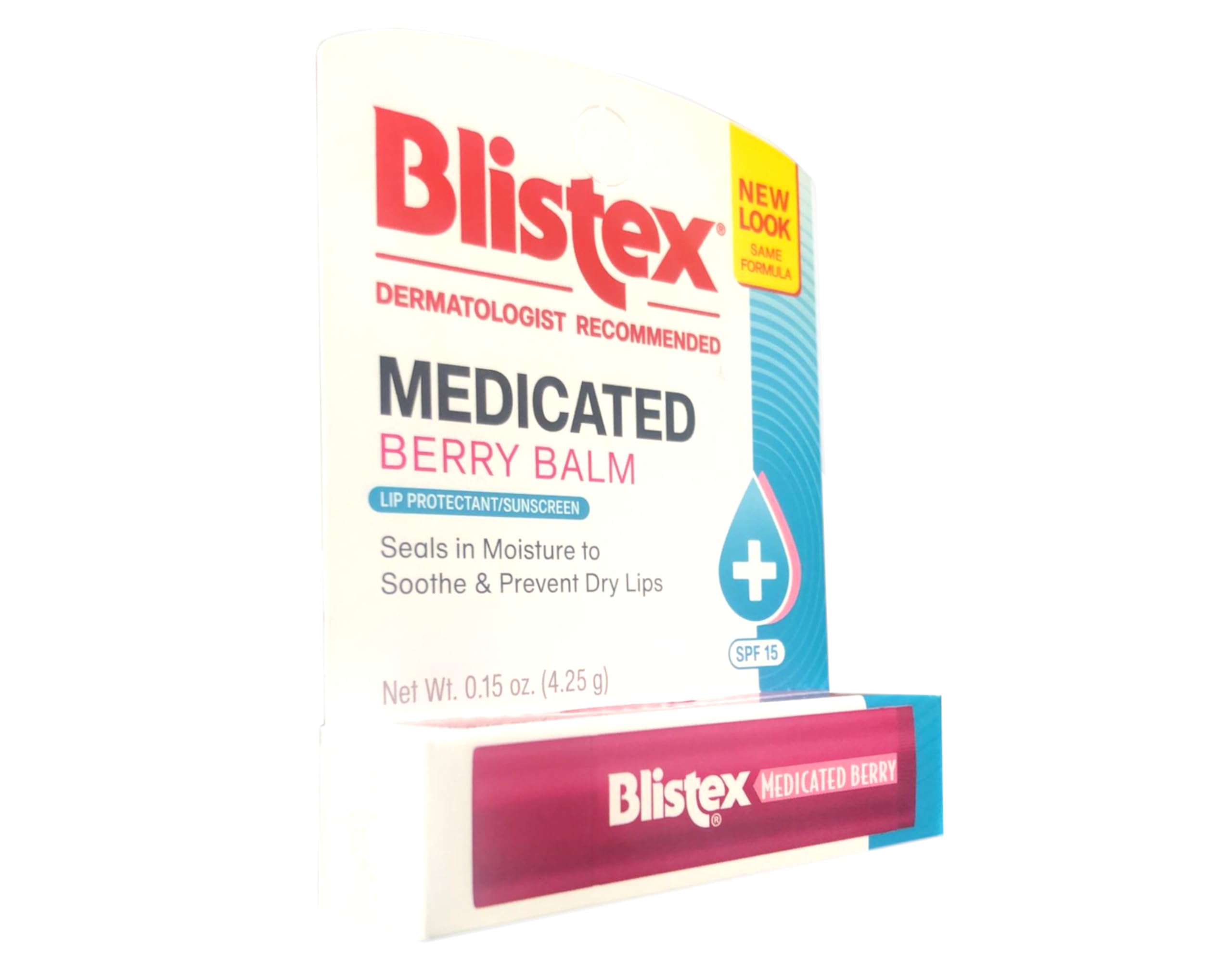 Blistex Medicated Lip Balm, Spf 15, Berry, .15-Ounce Tubes (Pack of 3)