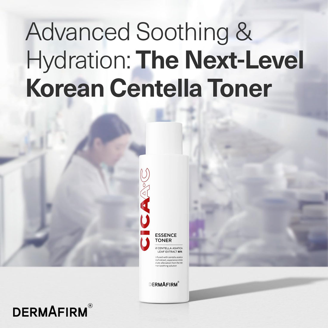 DERMAFIRM Cica AC Essence Toner 5.07 fl oz | Centella Toner AHA BHA Toner Exfoliating Toner Salicylic Acid Toner Brightening Toner Soothing Toner | K Beauty Facial Toner for Dry, Oily & Sensitive Skin