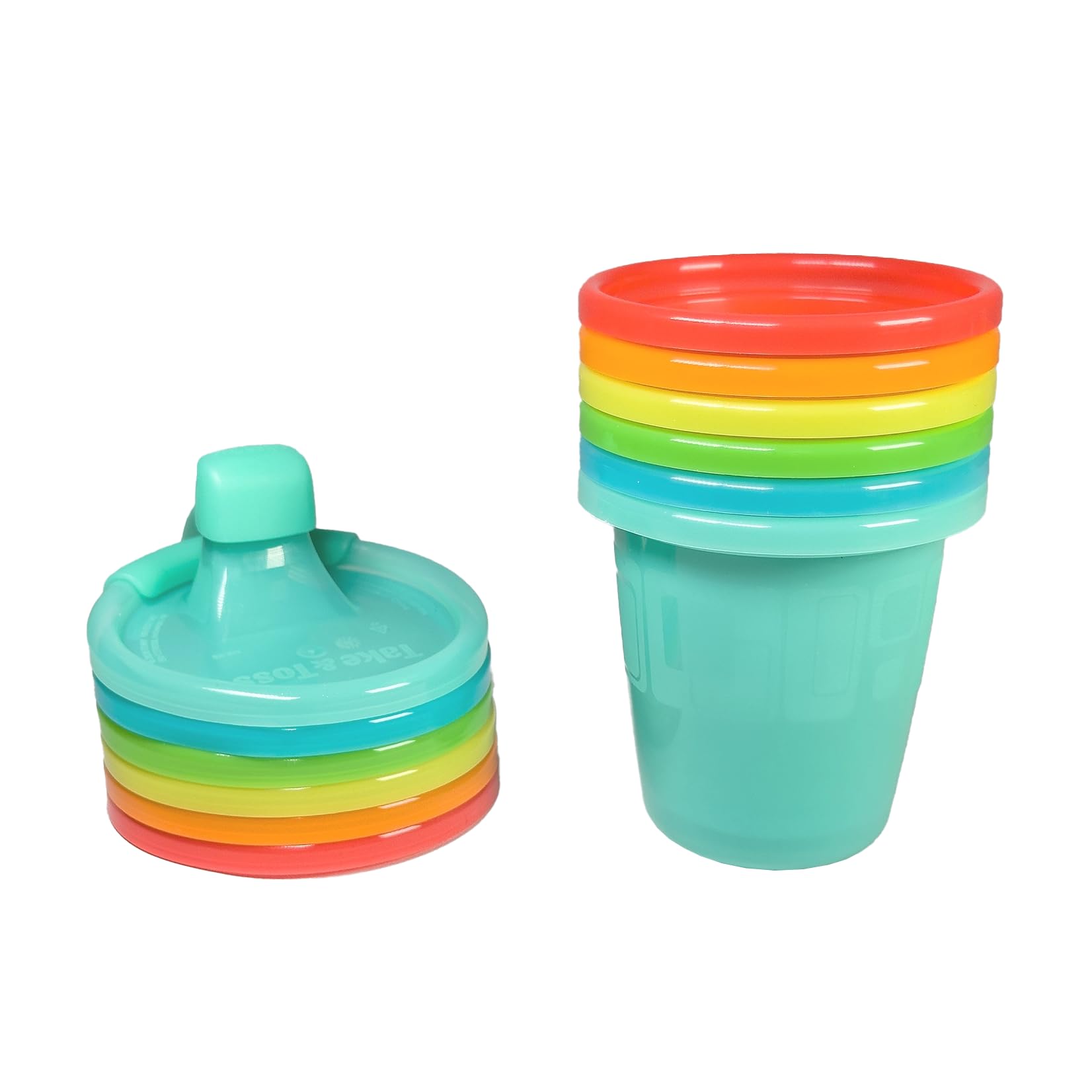 The First Years Take and Toss Spill-Proof Sippy Cup, Assorted, Pack of 6
