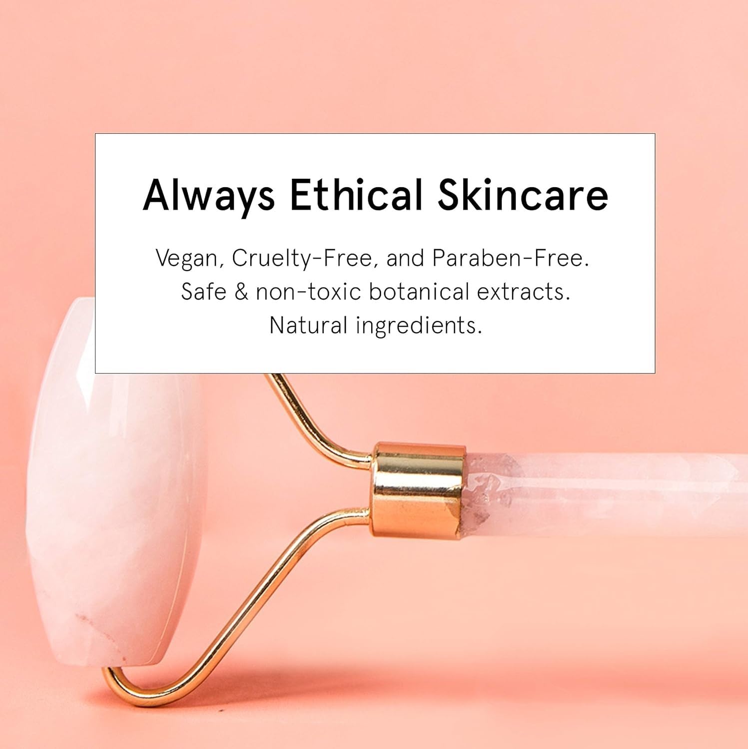 Grace & Stella Rose Quartz Jade Face Roller - Stone Face Massager and Lymphatic Drainage Tool | Eliminate Toxins & Reduce Puffiness