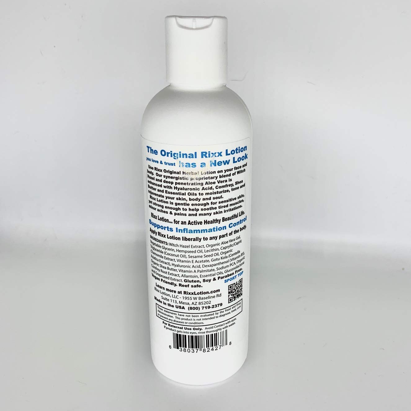 Rixx Lotion, Natural Herbal Lotion, Witch Hazel & Aloe Vera, 8 oz (227 g)