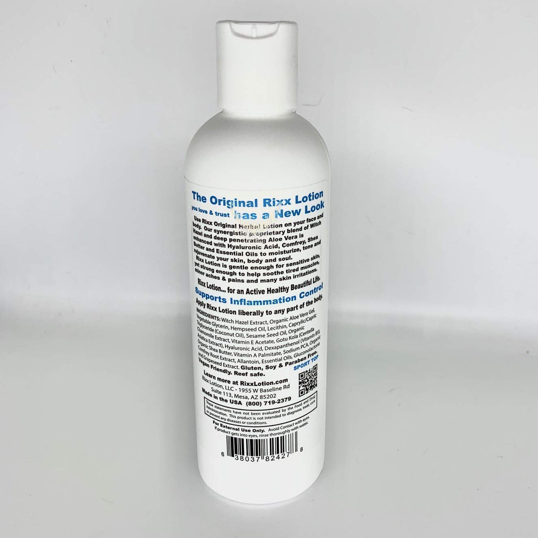 Rixx Lotion, Natural Herbal Lotion, Witch Hazel & Aloe Vera, 8 oz (227 g)