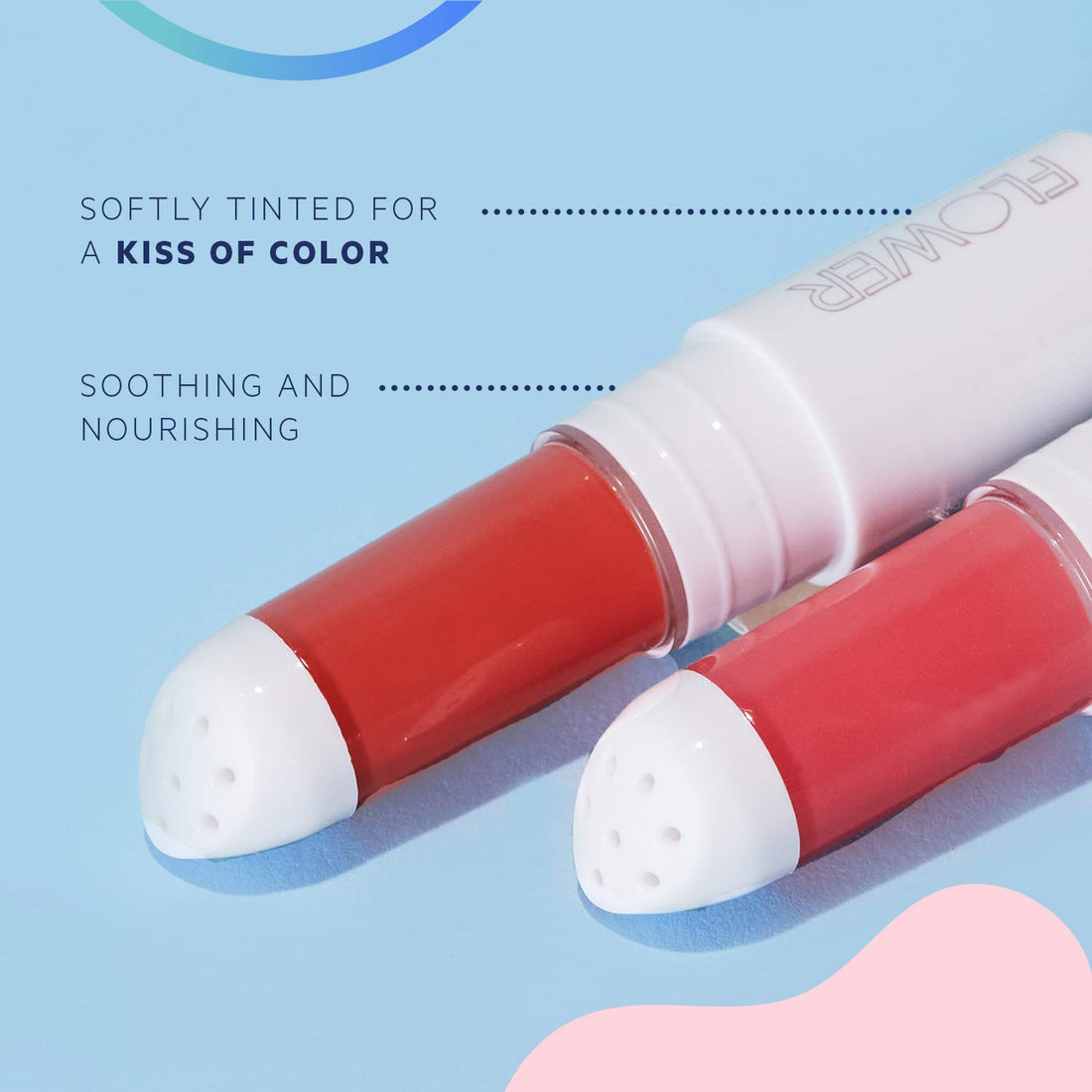 FLOWER BEAUTY Petal Pout Lip Mask | Hydrating Tinted Balm with Mango & Cocoa Butter | Vegan, Cruelty-Free Scented Lips Color | Nectar - Buttercream Frosting