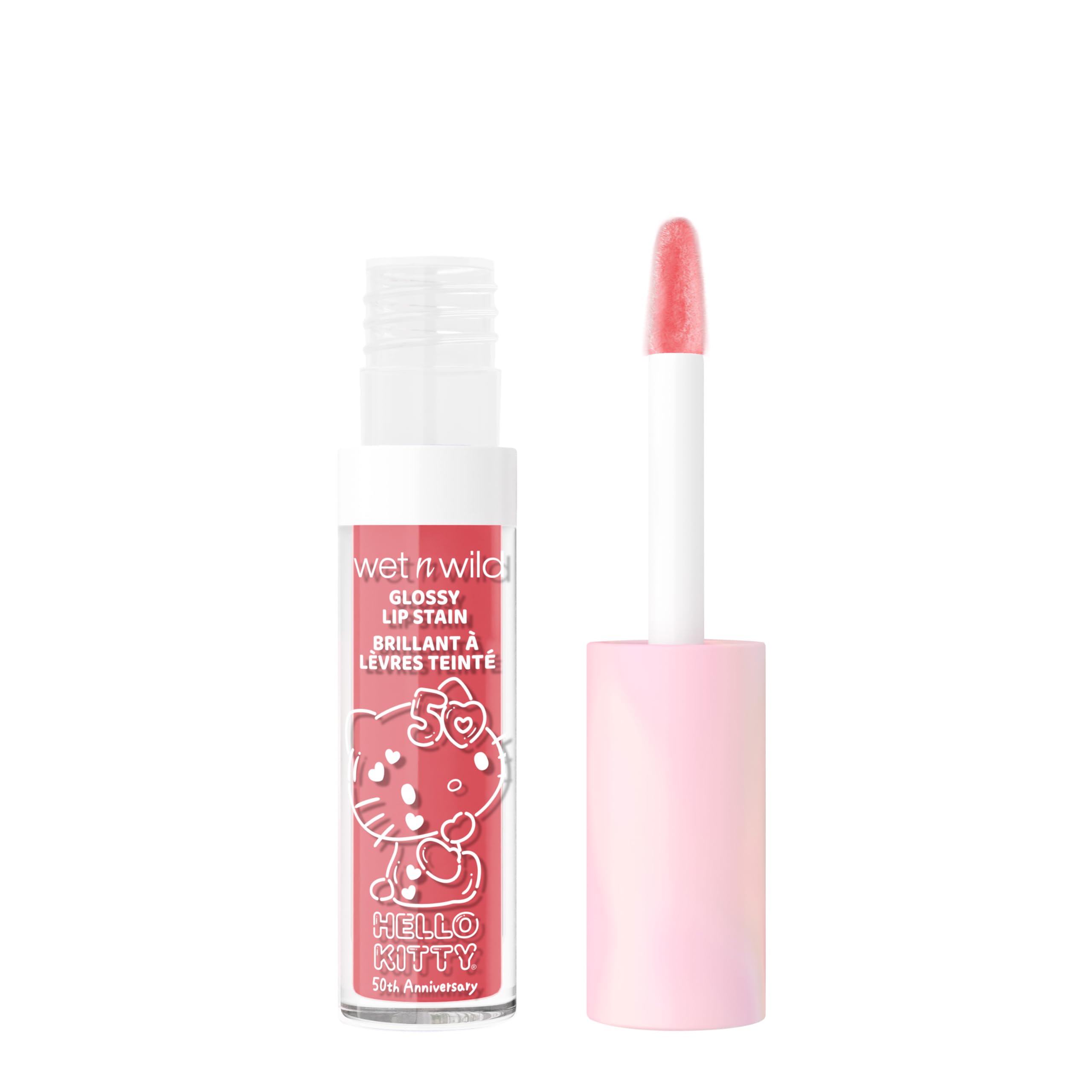 wet n wild Hello Kitty Glossy Lip Stain, Warm Apple Pie Lightly Scented, Nourishing New Glossy Finish Formula, Cruelty-Free & Vegan - So Sweet