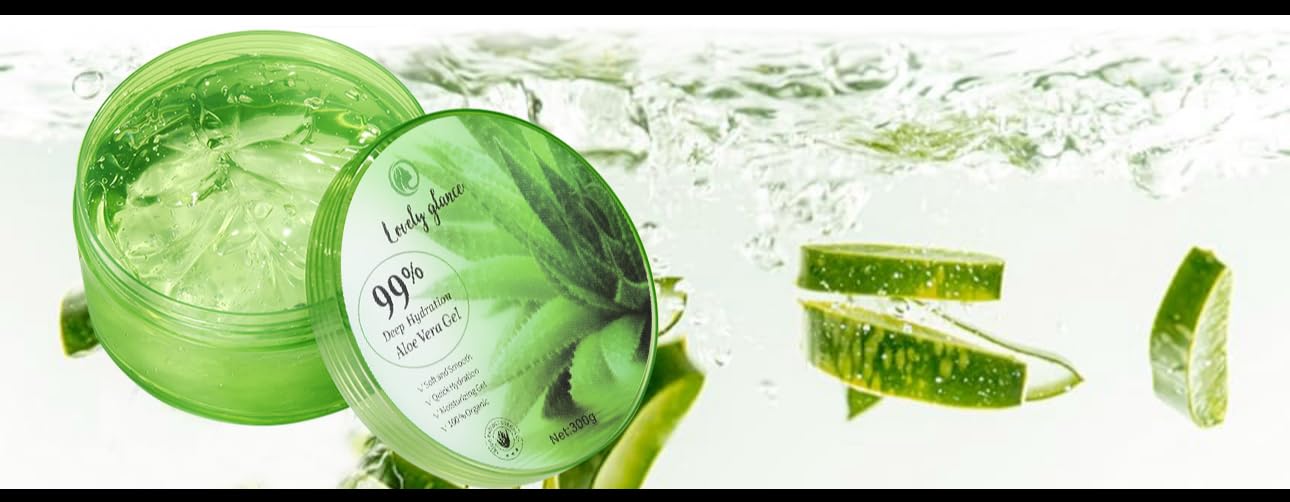 lovelyGlance 99% Deep Hydration Aloe Vera Gel
