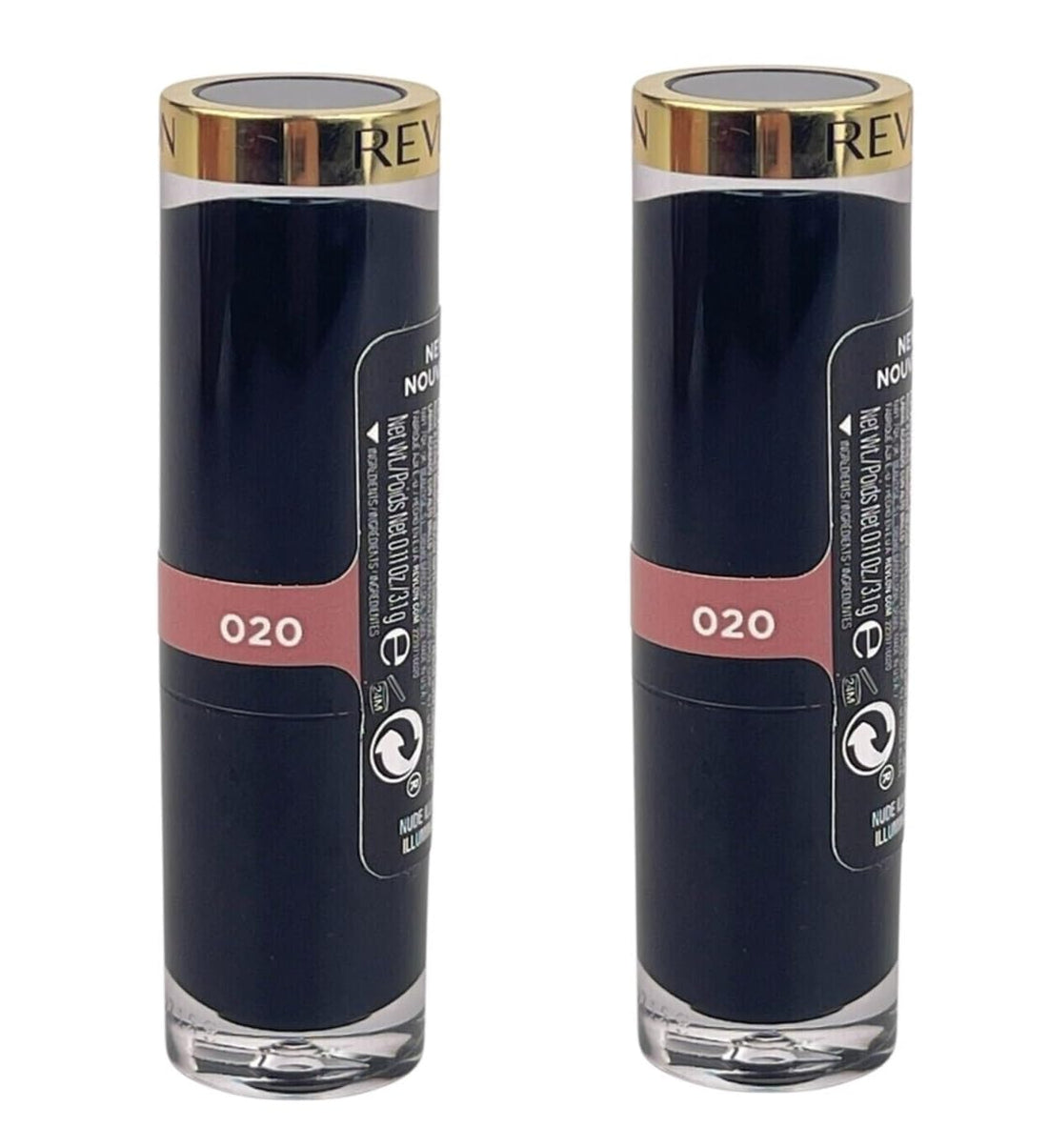 Pack of 2 Revlon Super Lustrous Glass Shine Lipstick, Nude Illuminator 020
