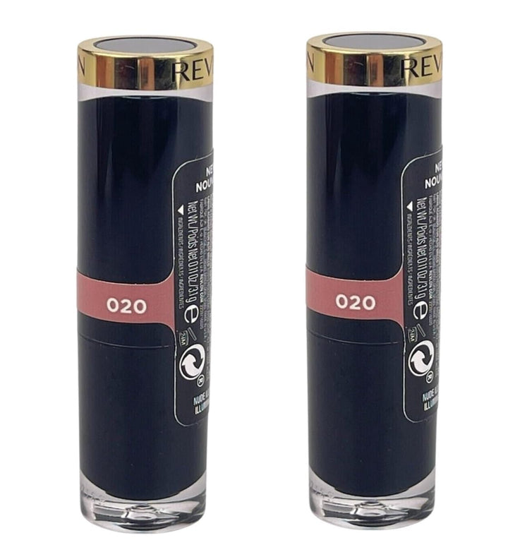 Pack of 2 Revlon Super Lustrous Glass Shine Lipstick, Nude Illuminator 020