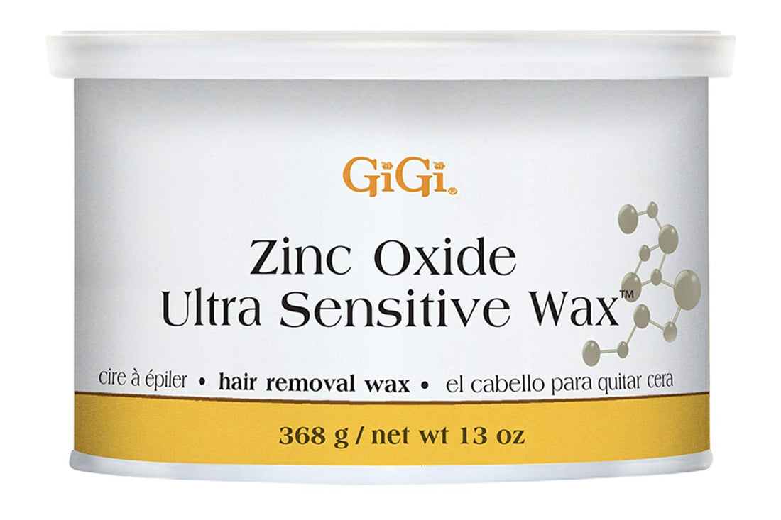 GiGi Zinc Oxide Hair Removal Wax for Ultra-Sensitive Skin, Gentle Formula for Face & Body, Soft Wax for Delicate Skin, 13 oz, 1 Pack