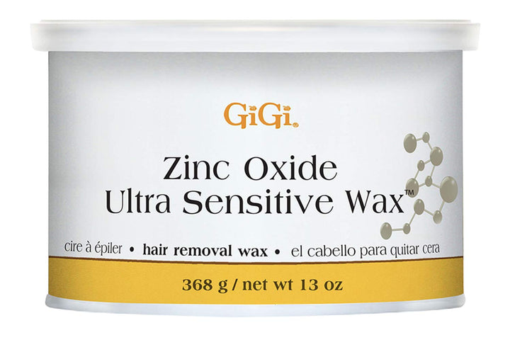 GiGi Zinc Oxide Hair Removal Wax for Ultra-Sensitive Skin, Gentle Formula for Face & Body, Soft Wax for Delicate Skin, 13 oz, 1 Pack