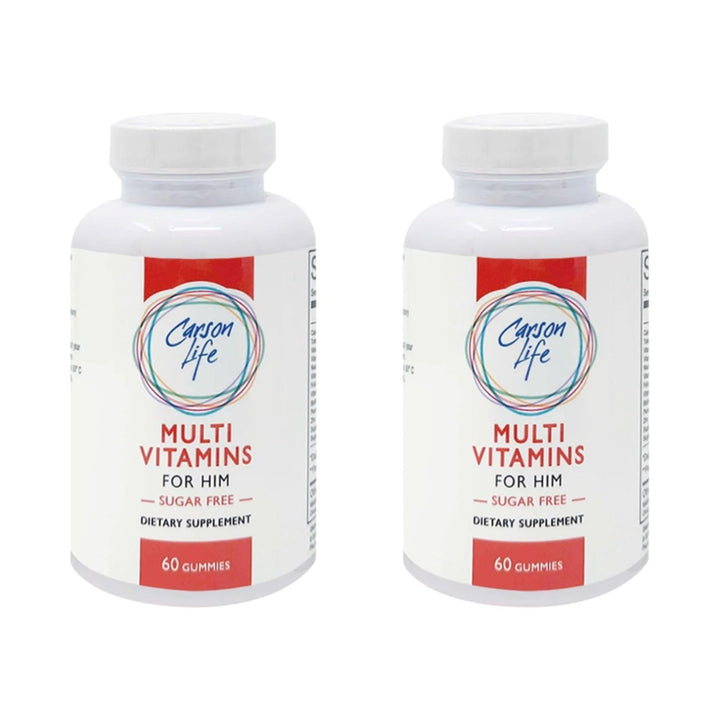 Carson Life Men’s Multivitamin Gummies - 60 Chewable Gummies - Boost Immune System - Sugar Free, Gluten Free Dietary Supplement - Fruit Flavored - Made in The USA (60 Gummies) - Pack of 2