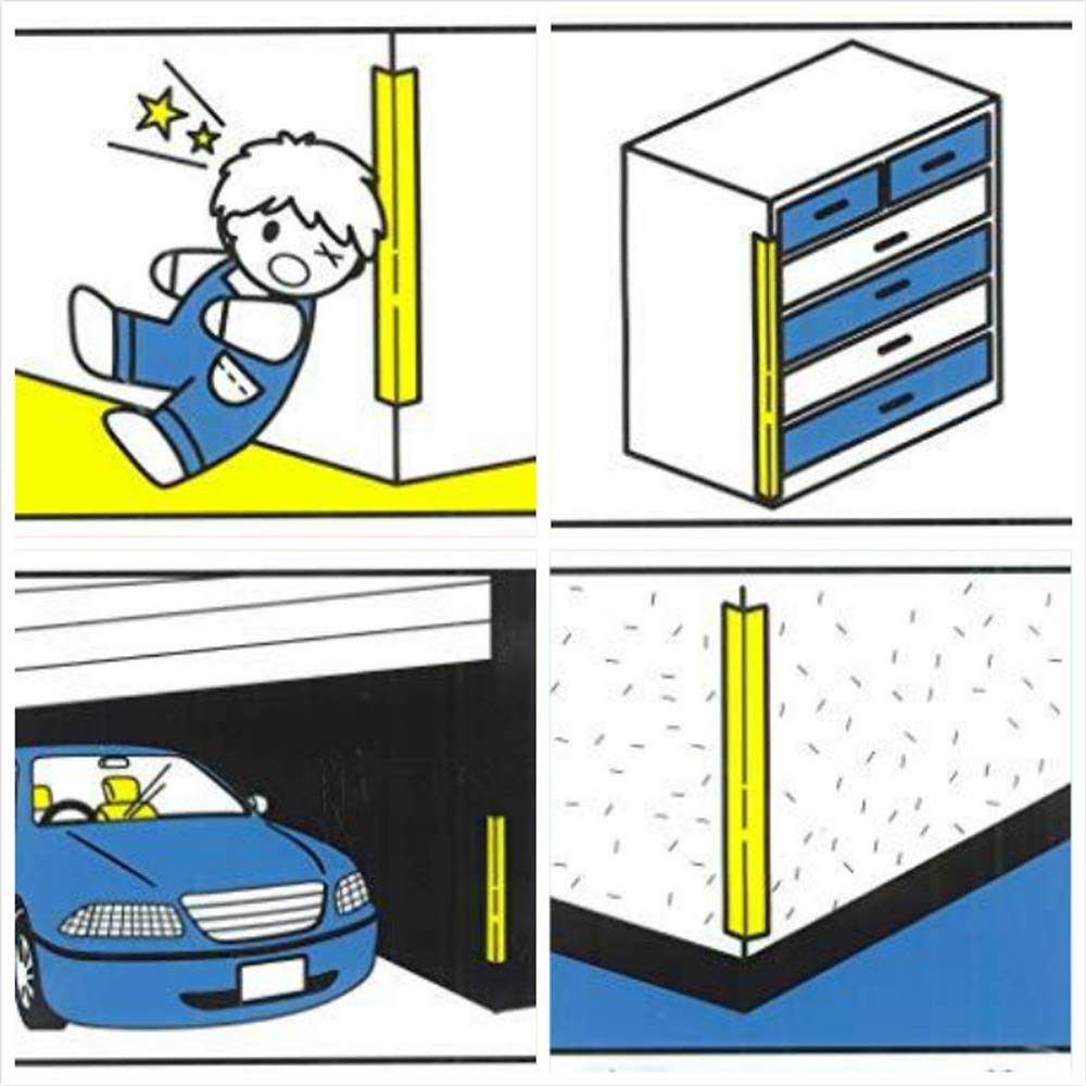 Corner Protector, Safety Baby Proofing Corner Cushion Edge Strip Protective Bumpers Silicone Guard Table Furniture Protectors with Double Side 3M Tape (Semitransparent Wide Edge Protector)