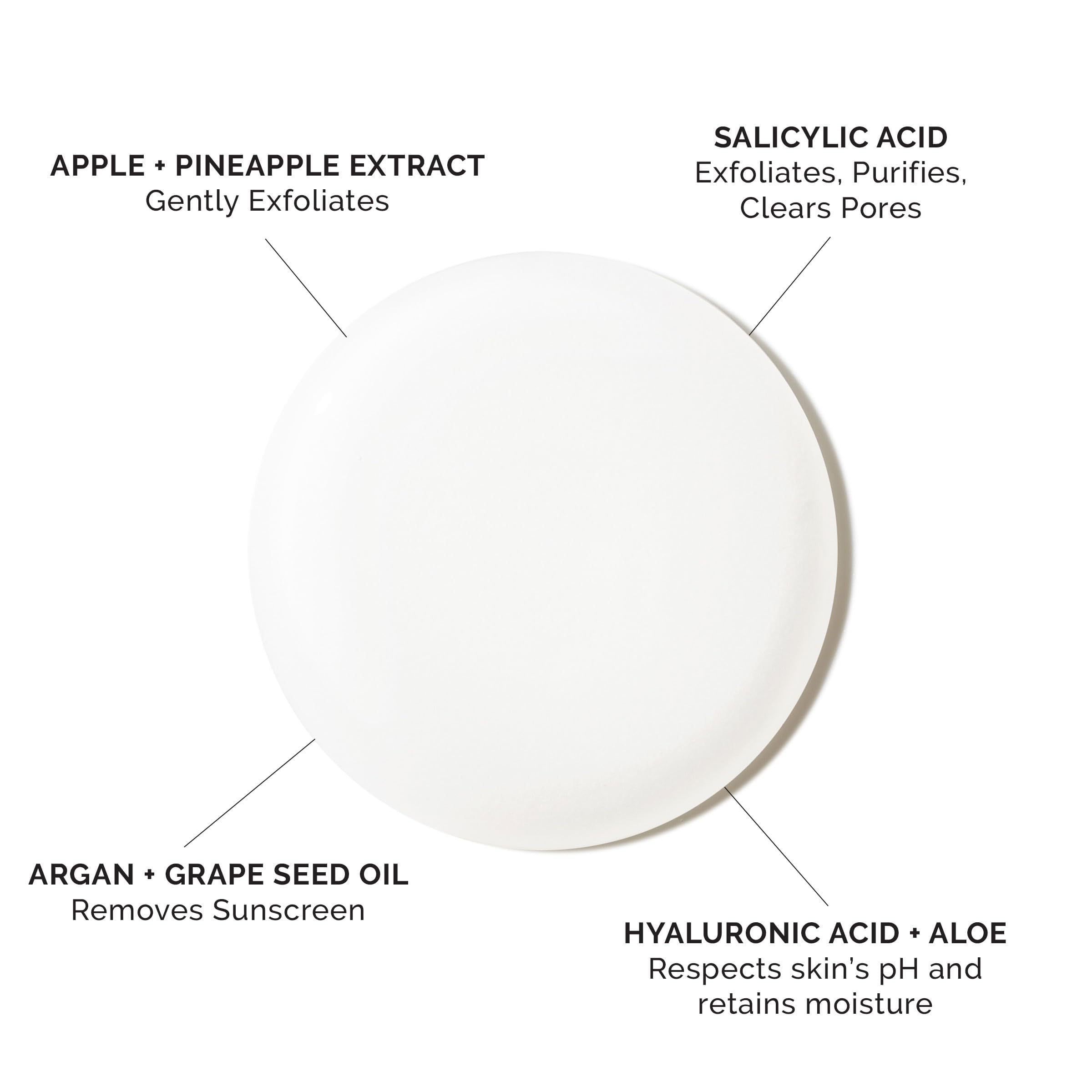 MDSolarSciences Face Cleanser, Hydrating Makeup Remover with Hyaluronic Acid and Niacinamide, Hypoallergenic, Gluten-Free, Vegan, Dermatologist Tested, Soothing Formula, 5 oz