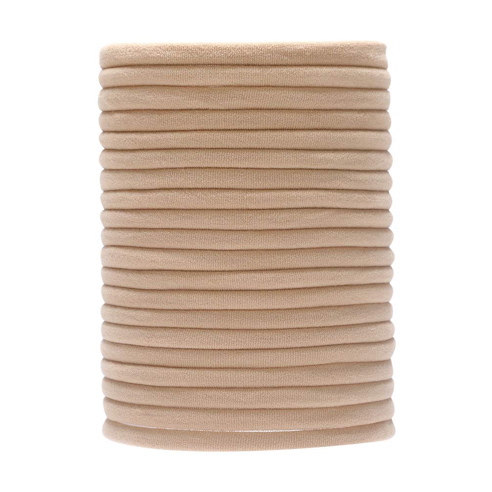 inSowni 50 Pack Super Soft Stretchy DIY Solid Nylon Headbands Baby Hair Bands One Size Fits All (Khaki)