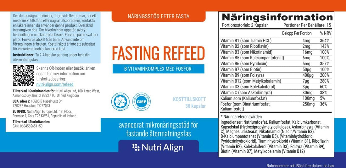 Nutri-Align Fasting Refeed Multivitamin | 30 Fasting Multi Vitamin Capsules | Multivitamin for Men & Women | Vitamin B Complex, Phosphorus & Vitamin D & C Fasting Multivitamins | Gluten Free