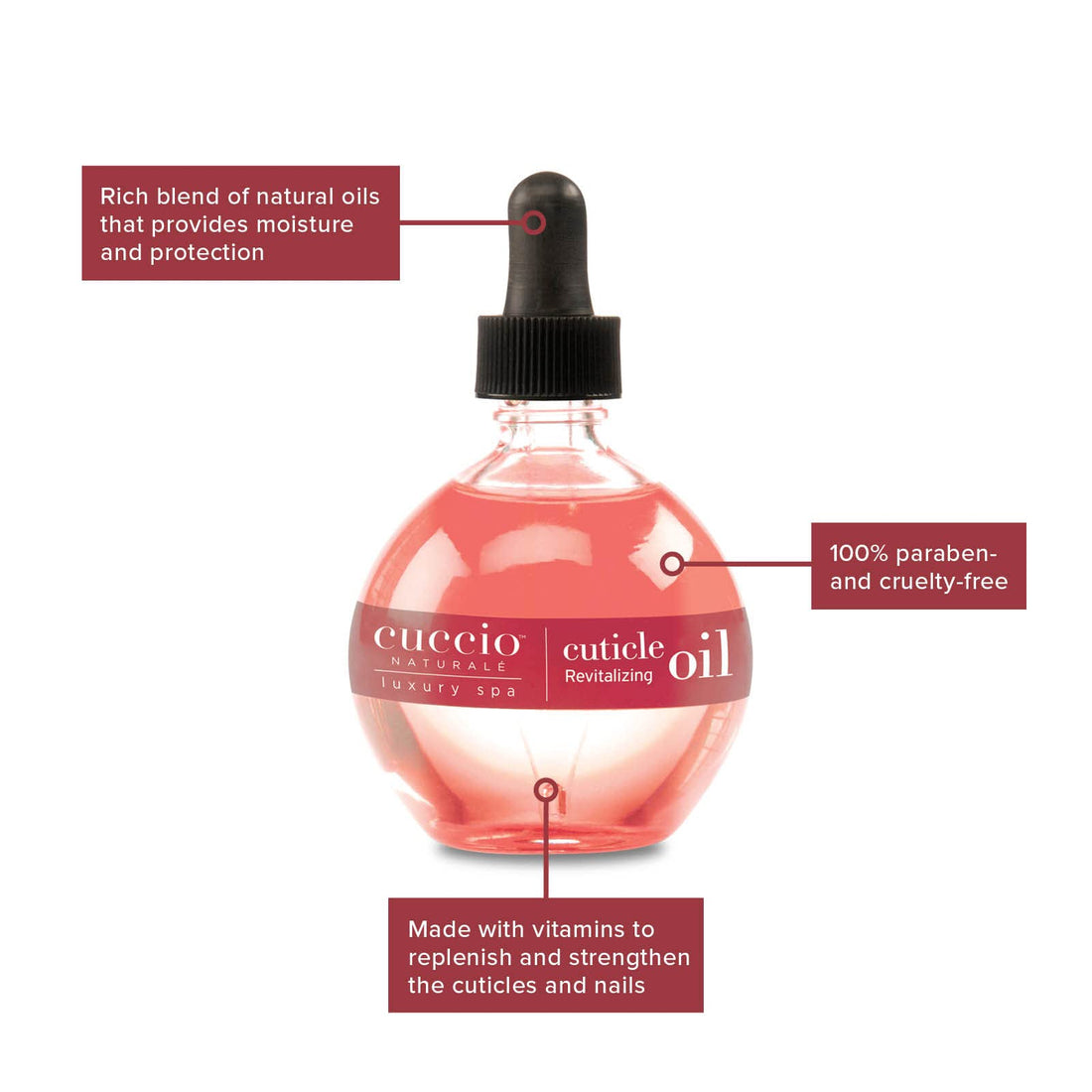 Cuccio Naturale Revitalizing Cuticle Oil - Hydrating Oil For Repaired Cuticles Overnight - Remedy For Damaged Skin And Thin Nails - Paraben /Cruelty-Free Formula - Pomegranate and Fig - 2.5 Oz