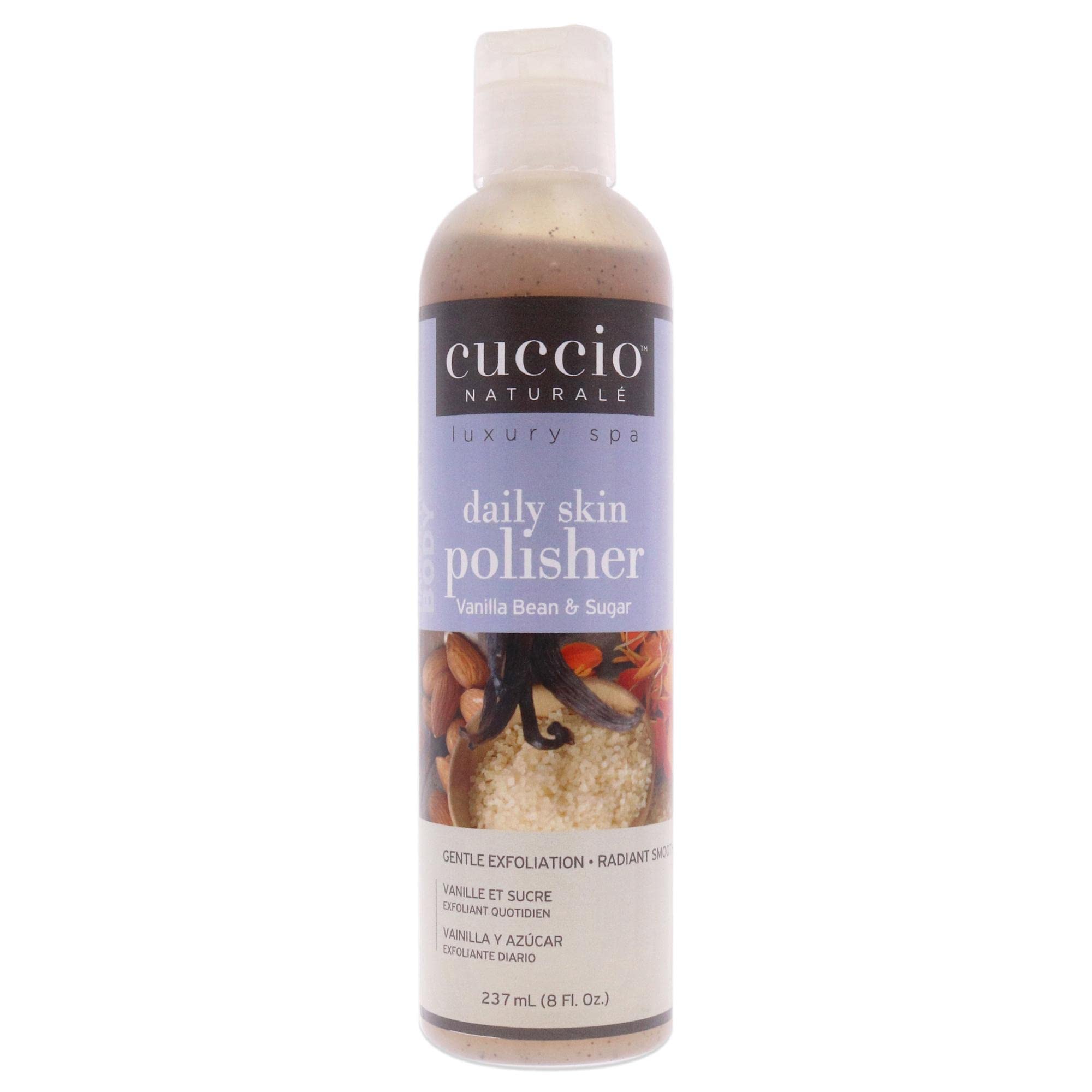 Cuccio Naturale Daily Skin Body Polisher - Soothes And Softens Your Skin - Gentle Exfoliation Process - Lifts Dead Cells From The Skin’s Surface - Radiant Skin - Vanilla Bean And Sugar - 8 Oz