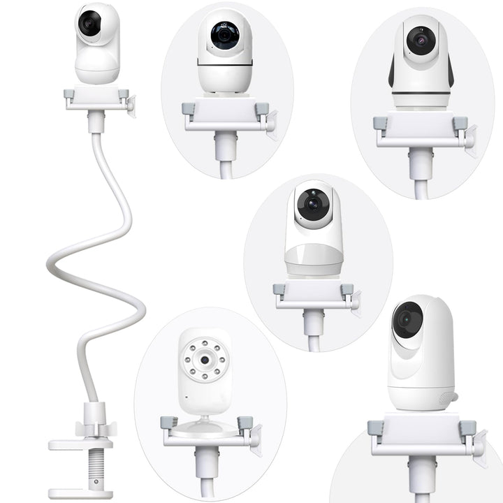 Baby Camera Monitor Mount Flexible Holder Stand Compatible with Momcozy,HelloBaby HB6550/HB65/HB66/HB6560/iFamily,Blemil,GoodBaby,OKAIDI,ANMEATE, Infant Optics Cameras and with 1/4 Baby Cameras Stand