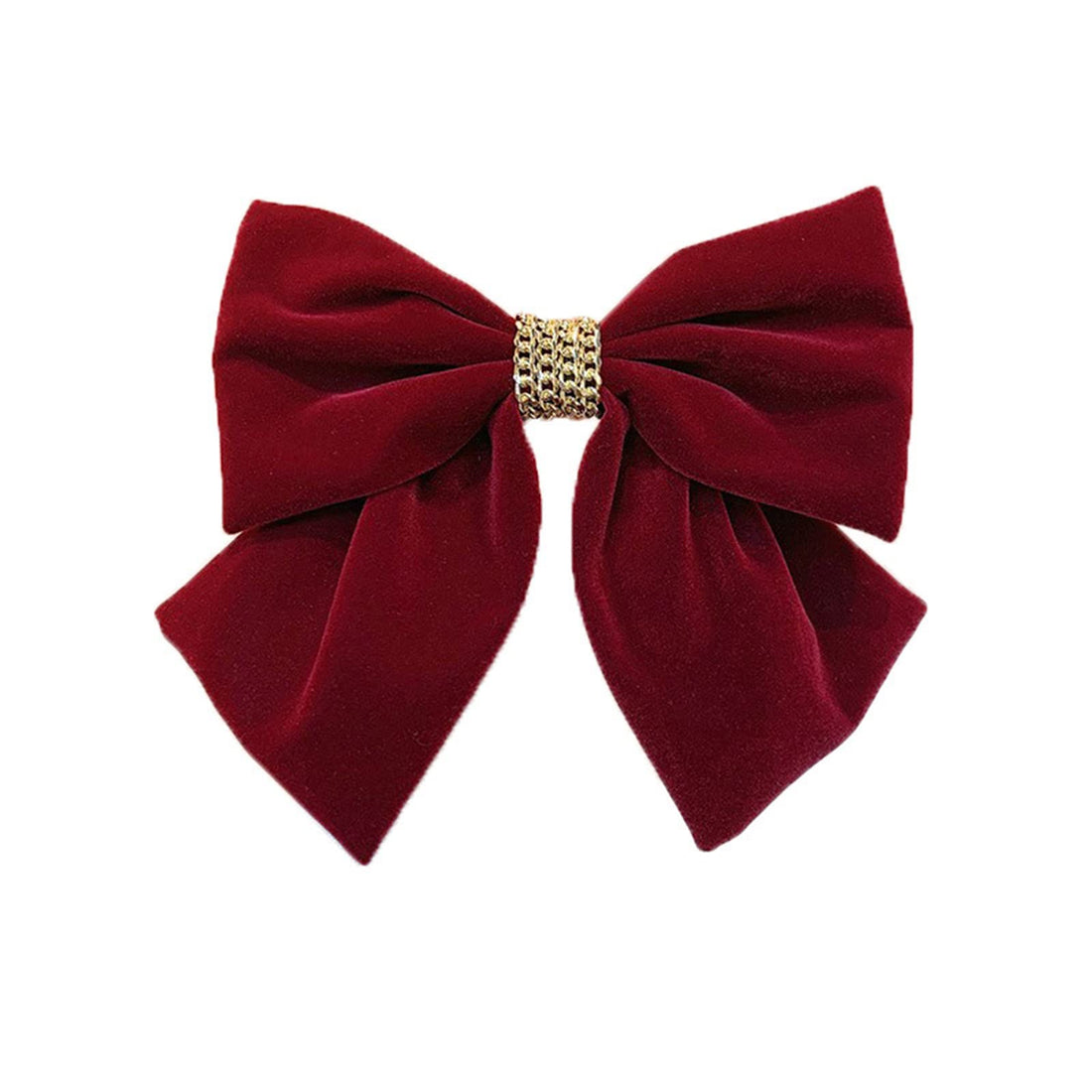 Large Hair Bows for Women Big Bow Hair Clip Girl French Barrette with Long Silky Satin Ribbon Solid Color Bowknot Hairpin Simple Lady Barrettes Hair Fastener Scrunchies Accessories (Black & Burgundy)