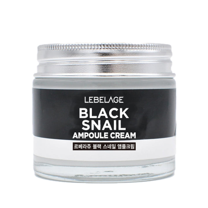 LEBELAGE Black Snail Ampoule Cream 2.36 oz (70ml) - Deep Moisturizing Anti-Aging Face Cream for Wrinkle Care & Elasticity