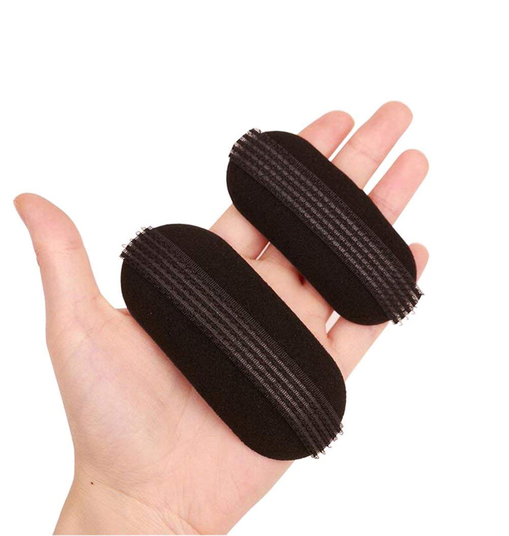10 Pcs Black Sponge Bump Up Hair Clip Volume Padding Bun Updo Magic Head Insert Hair Barrettes Maker Tool Hairpins Hair Accessories