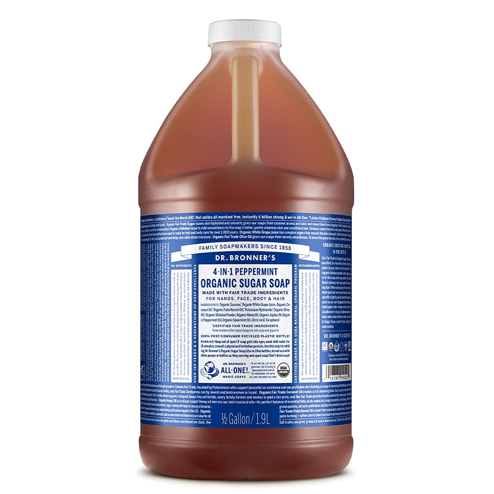 Dr. Bronner's Organic Sugar Soap - 64 oz. Refill (Peppermint)