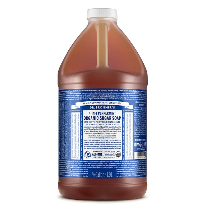 Dr. Bronner's Organic Sugar Soap - 64 oz. Refill (Peppermint)