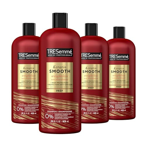 TRESemmé Shampoo Keratin Smooth 4 pack Transforming Unruly Hair, Formulated with Lamellar-Discipline, 28 Fl Oz