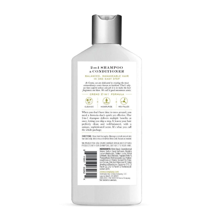 Cremo, Shampoo 2-in-1 Sage Citrus, 16 Ounce
