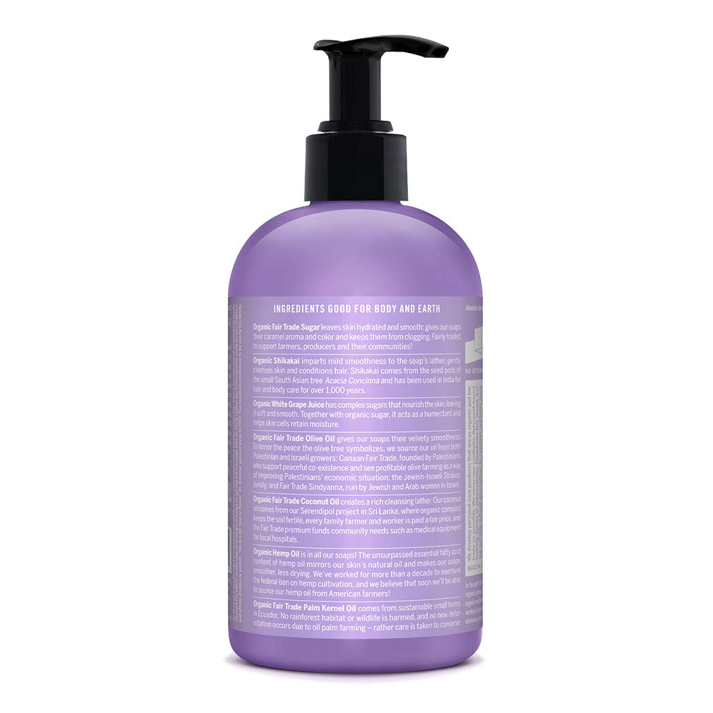 Dr. Bronner's Organic Sugar Soap - (Lavender, 12 Fl Oz)