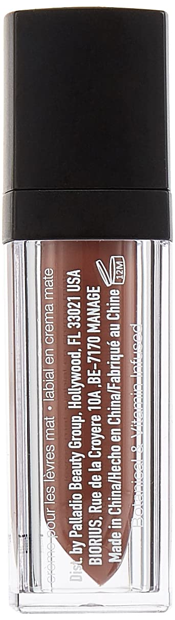 Palladio Beauty Velvet Matte Cream Lip Color, 4.16g(Brown), Chiffon (B0799PDQXL)