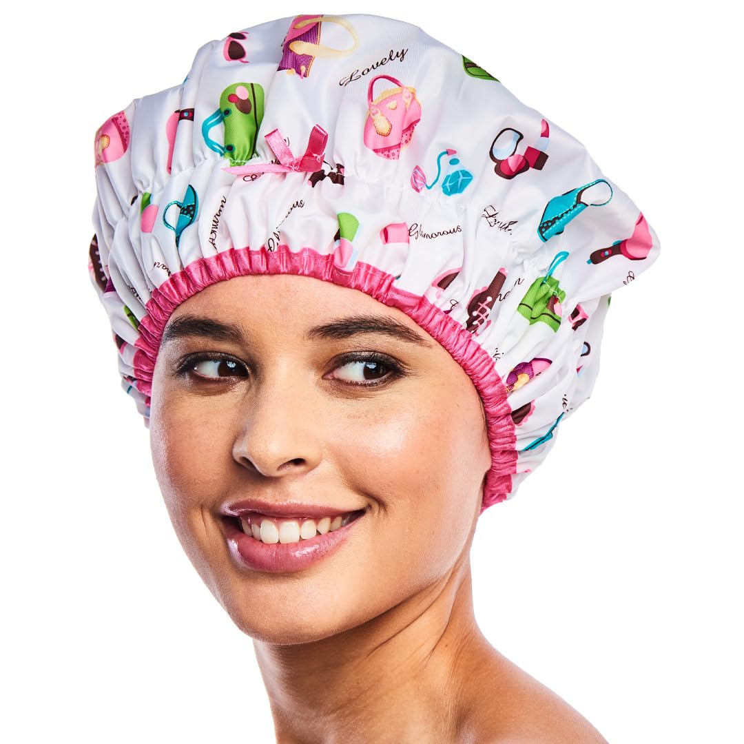 Betty Dain Fashionista Collection Mold Resistant Lined Shower Cap, Diva